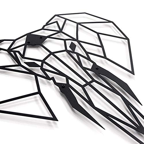 Hoagard Elephant Metal Wall Art - Decoración geométrica para pared - Elefante - Metal - 45 x 52 cm