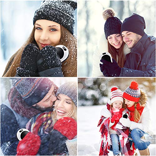 HOBFU Calentador de manos eléctrico USB, recargable, doble cara, portátil, gran capacidad, 10000 mAh, para encender y cargar, mantener caliente, regalo para mujer