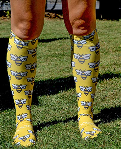 Hocsocx Shin Liners - Calcetines para espinilleras de fútbol y hockey para niñas y mujeres - Patrones de pelo - Talla 42-2.5 y talla de Reino Unido 3-8