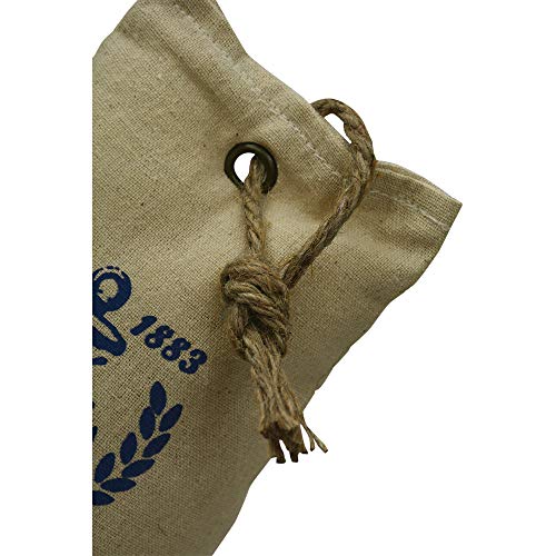Hogar y Mas Sujetapuertas Decorativo Beige Textil 1,3 kg. Marinero Since 1883". Forma de Saco con Sisal Natural para Puertas 17x7x12 cm