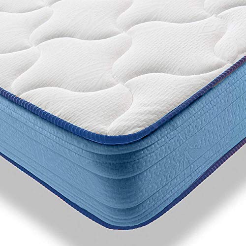 HOGAR24 Cama Completa - Colchón Viscoelástico Viscorelax Reversible + Somier Basic + 4 Patas, Regalo Almohada Fibersoft, 135x190cm