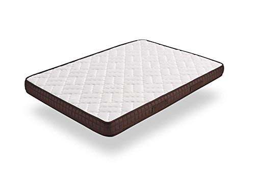 HOGAR24 ES Cama Completa - Colchón Viscobrown Reversible + Somier Basic + 4 Patas + Almohada Fibra, 105x180
