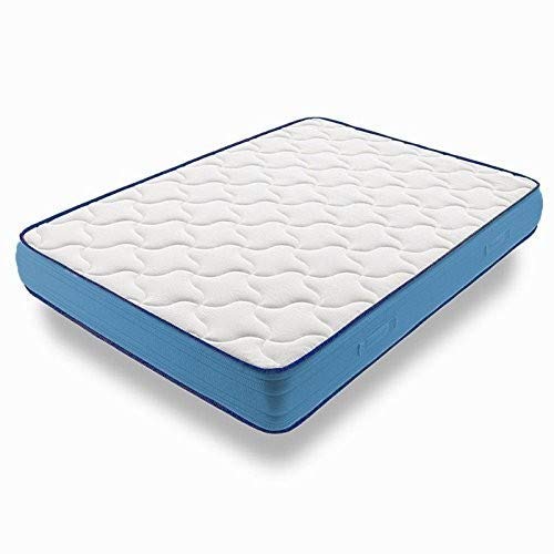 HOGAR24 ES Cama Completa - Colchón Viscoelástico Viscorelax + Somier Multiláminas + 5 Patas de 32cm + Almohada de Fibra, 105x200 cm