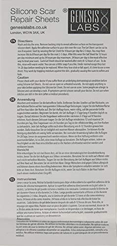 Hojas de Gel de Silicona para Cicatrices Tratamiento Reparador de Cicatrices - Queloides e Hipertróficas Cura Cicatrices Viejas y Nuevas de Acné Quemaduras, Lesiones de la Piel y Estrías 4 cm x 15 cm