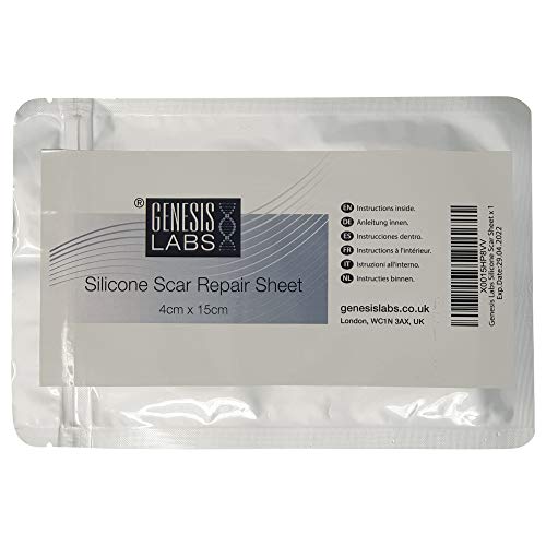 Hojas de Gel de Silicona para Cicatrices Tratamiento Reparador de Cicatrices - Queloides e Hipertróficas Cura Cicatrices Viejas y Nuevas de Acné Quemaduras, Lesiones de la Piel y Estrías 4 cm x 15 cm