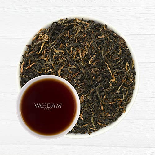 Hojas de té negro del Himalaya imperial para el desayuno, té negro de 200gr aromático y sabroso, té negro de hojas sueltas directamente de la altura, té de hojas