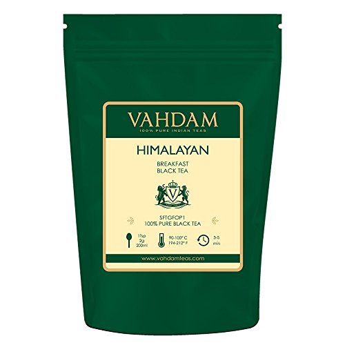Hojas de té negro del Himalaya imperial para el desayuno, té negro de 200gr aromático y sabroso, té negro de hojas sueltas directamente de la altura, té de hojas
