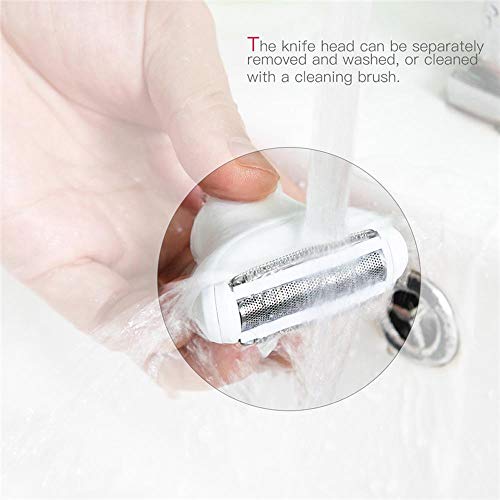 Hokaime Página Principal Mujer 4 en 1 Recortadora eléctrica Lady'S eléctrica Quitar para Bikini Máquina para Quitar el área de Las Mujeres, Rojo