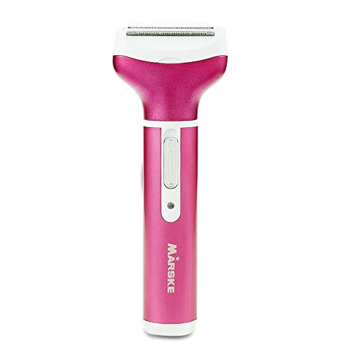 Hokaime Página Principal Mujer 4 en 1 Recortadora eléctrica Lady'S eléctrica Quitar para Bikini Máquina para Quitar el área de Las Mujeres, Rojo