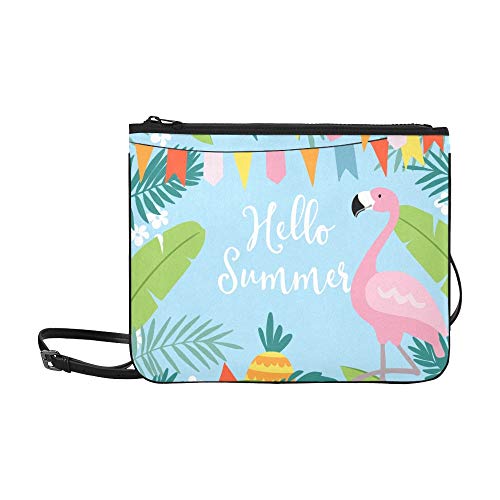 Hola, Invitación de Invitación para Tarjetas de Felicitación de Verano de Alto grado de Nylon Delgado Clutch Bag Cross-body Bag Bolsa de hombro