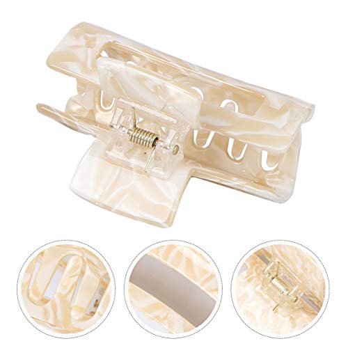 Holibanna Extra Grande 10. 5Cm Pinzas de Mandíbula Pinzas de Pelo de Sujeción Fuerte para Cabello Grueso Bobina Causal Pinza de Garra de Pelo Lacio Horquilla Hueca Geométrica para Mujeres