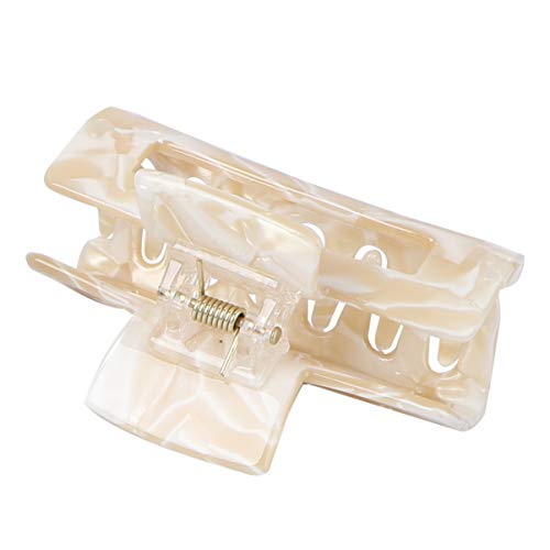 Holibanna Extra Grande 10. 5Cm Pinzas de Mandíbula Pinzas de Pelo de Sujeción Fuerte para Cabello Grueso Bobina Causal Pinza de Garra de Pelo Lacio Horquilla Hueca Geométrica para Mujeres