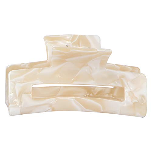 Holibanna Extra Grande 10. 5Cm Pinzas de Mandíbula Pinzas de Pelo de Sujeción Fuerte para Cabello Grueso Bobina Causal Pinza de Garra de Pelo Lacio Horquilla Hueca Geométrica para Mujeres