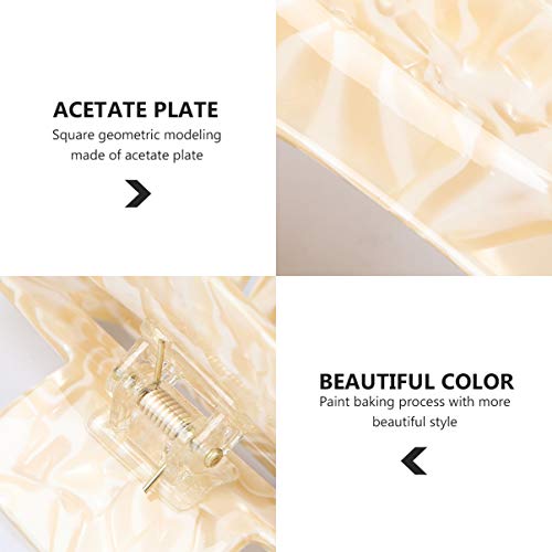 Holibanna Extra Grande 10. 5Cm Pinzas de Mandíbula Pinzas de Pelo de Sujeción Fuerte para Cabello Grueso Bobina Causal Pinza de Garra de Pelo Lacio Horquilla Hueca Geométrica para Mujeres