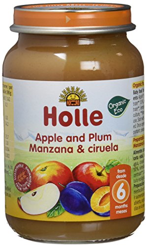 Holle Potito de Manzana y Ciruela (+6 meses) - Paquete de 6 x 190 gr - Total: 1140 gr