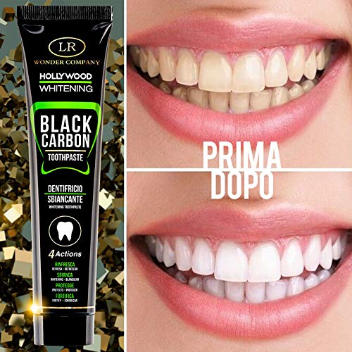 Hollywood Whitening, pasta de dientes blanqueadora a base de carbón vegetal (75 ml) - LR Wonder Company