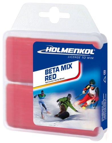 Holmenkol Betamix - Cera para esquís y Tablas de Snowboard (2 Unidades, 35 g), Color Rojo
