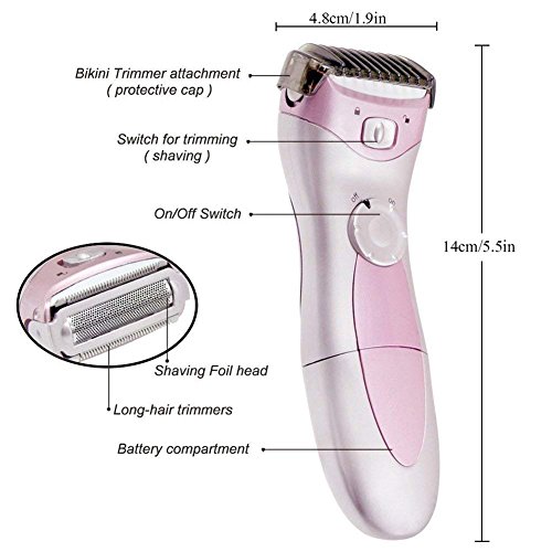 Holoras Afeitadora eléctrica femenina, Afeitadoras eléctricas para mujer para todo el cuerpo