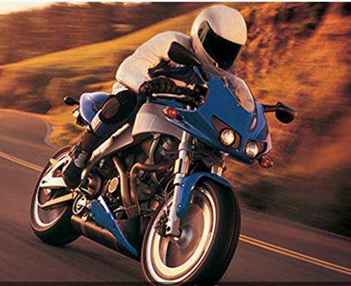 Hombre Motocicleta Pantalones Moto Jeans Con Protección Aramida Motorcycle Biker Pants Azul (M- (Waist 33"))
