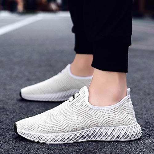 Hombre Zapatillas de Correr Casual para Deportivas de Malla Zapatillas Antideslizantes Zapatillas Ligeras Resistente al Desgaste Absorbe el Sudor Calzado Deportivo Zapatos Sin Cordones JiaMeng_ZI