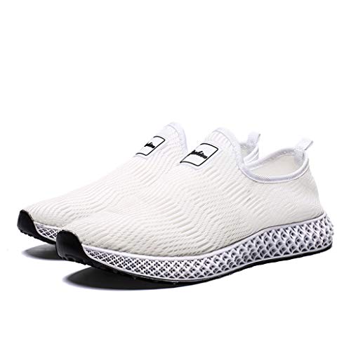 Hombre Zapatillas de Correr Casual para Deportivas de Malla Zapatillas Antideslizantes Zapatillas Ligeras Resistente al Desgaste Absorbe el Sudor Calzado Deportivo Zapatos Sin Cordones JiaMeng_ZI