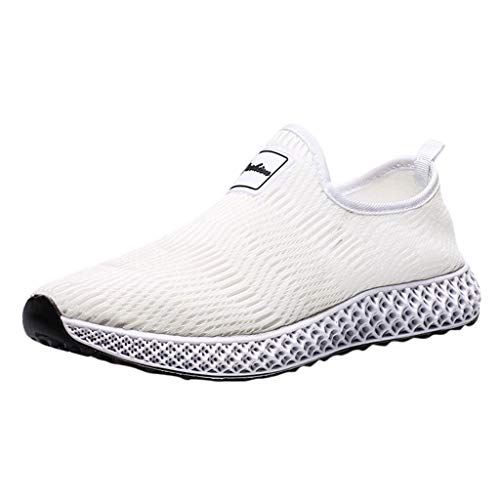 Hombre Zapatillas de Correr Casual para Deportivas de Malla Zapatillas Antideslizantes Zapatillas Ligeras Resistente al Desgaste Absorbe el Sudor Calzado Deportivo Zapatos Sin Cordones JiaMeng_ZI