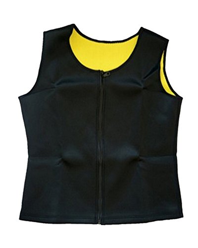 Hombres Camisetas Faja Reductora Adelgazante Compresion de Neopreno para Sudaracion Excesiva Entrenamiento Camisa Adelgazar Rápido con Quema Grasa Faja Deportiva NegroAmarillo M