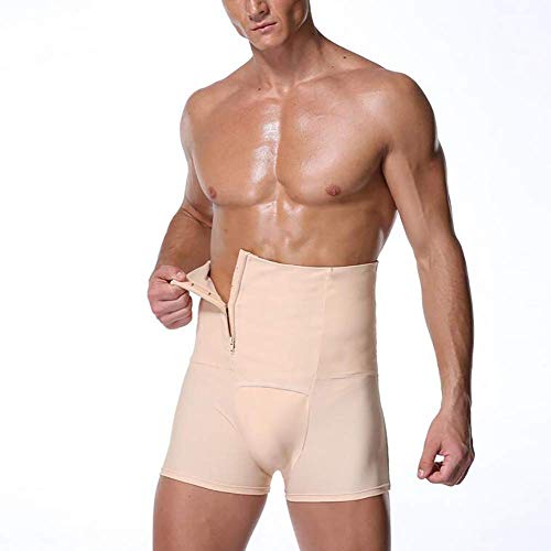 Hombres Fajas adelgaza la talladora del cuerpo de los hombres pone en cortocircuito las bragas de control Fajas de compresión del abdomen de la cintura de talle alto Trainer talladora del cuerpo de la