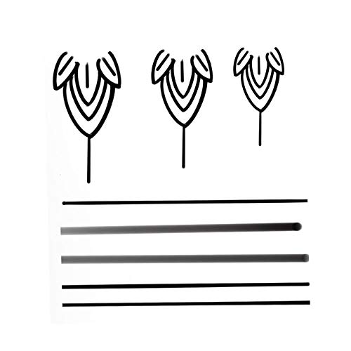 Hombres y mujeres tatuajes adhesivos dedo línea negra lineal viento escarchado oreja fresca pequeño tatuaje geométrico red roja