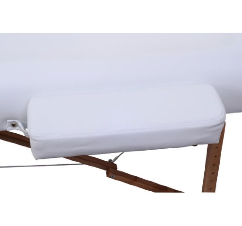 Homcom 30CW - Camilla de masaje plegable (madera, 3 zonas, espesor de 10 cm), color blanco