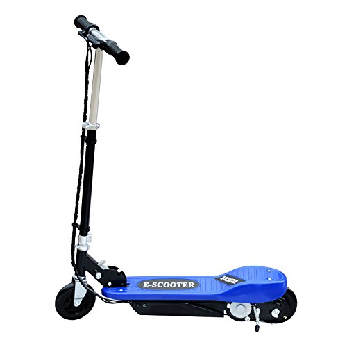 HOMCOM Patinete Plegable Niño Eléctrico Tipo Scooter con Manillar Azul Patinete Eléctrico Plegable Tipo Scooter con Manillar Ajustable Freno y Pie de Apoyo 120W Carga 50kg 81.5x37x96cm (Azul)