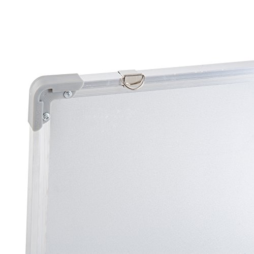 HOMCOM Pizarra magnetica blanca de 60 x 45cm con 10 imanes + 1 borrador + 4 rotuladores