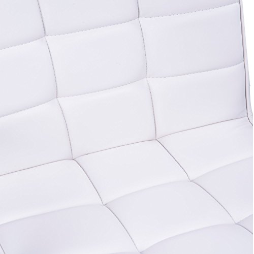 HOMCOM Silla de Oficina Juvenil Silla de Ordenador para Niños Altura Regulable Giratoria 360° Respaldo Cuero Sintetico Blanco