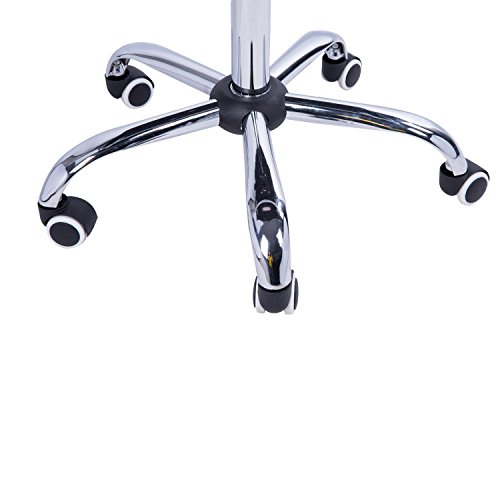 HOMCOM Silla de Oficina Juvenil Silla de Ordenador para Niños Altura Regulable Giratoria 360° Respaldo Cuero Sintetico Blanco