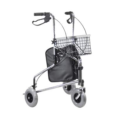 Homecraft - Andador con 3 ruedas y frenos, color negro