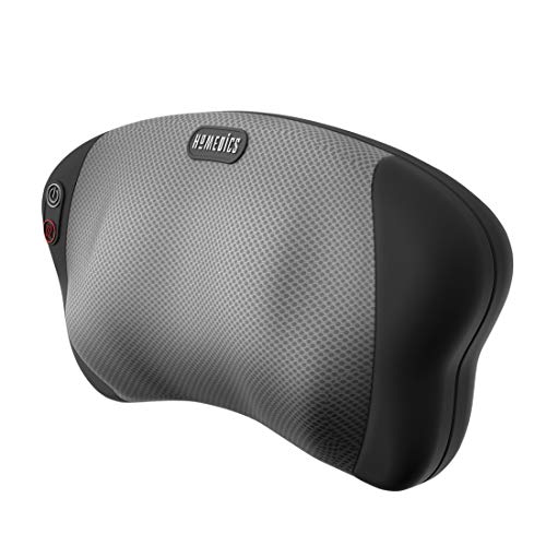 HoMedics Dual Cushion Cojín de Masaje Eléctrico Portátil, Masajeador Shiatsu Compacto con Calor Relajante para Aliviar Nudos y Contracturas en Espalda, Hombros, Cuello, Lumbares y Piernas