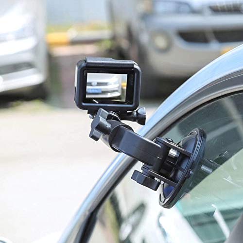 Homeet Soporte de ventosa Car Soporte Cámara Deportiva con Ventosa Dash Mount Car Holder con Adaptador de Trípode para Cámara de Acción