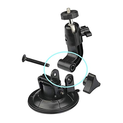 Homeet Soporte de ventosa Car Soporte Cámara Deportiva con Ventosa Dash Mount Car Holder con Adaptador de Trípode para Cámara de Acción