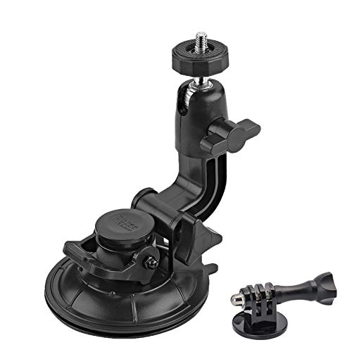 Homeet Soporte de ventosa Car Soporte Cámara Deportiva con Ventosa Dash Mount Car Holder con Adaptador de Trípode para Cámara de Acción