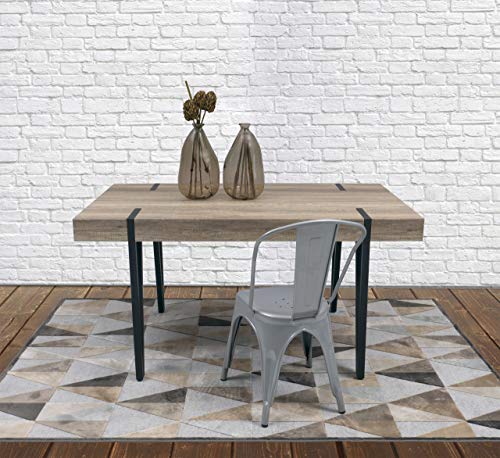 Homely - Mesa de Comedor MERLÍN 150x90 de estética Vintage Industrial (Canyon)
