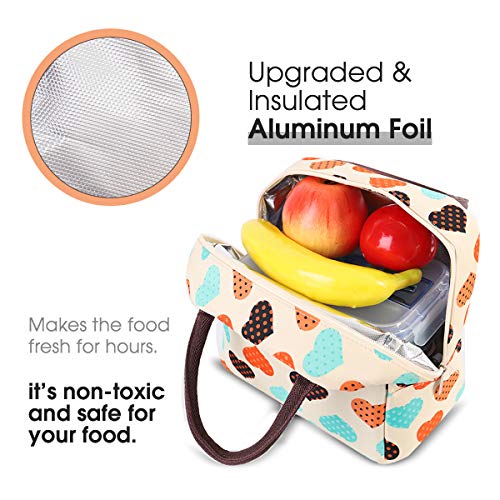 HOMESPON Bolsa Isotérmica de Almuerzo Lunch Bag Bolsa Térmica Porta Alimentos Tela Impermeable Plegable Bolso de Picnic para Mujeres, Adultos, Estudiantes y Niños