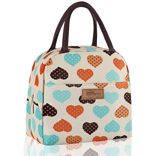 HOMESPON Bolsa Isotérmica de Almuerzo Lunch Bag Bolsa Térmica Porta Alimentos Tela Impermeable Plegable Bolso de Picnic para Mujeres, Adultos, Estudiantes y Niños