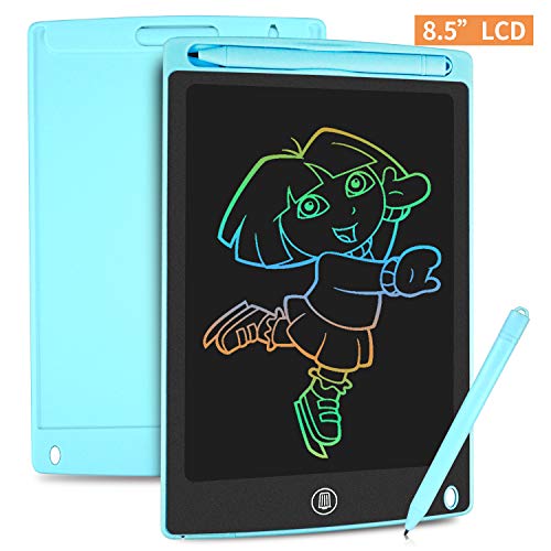 HOMESTEC Tableta Escritura LCD Color, Pizarra Digital para apuntar recordatorios Escribir o Dibujar (8,5 Pulgadas, Azul)