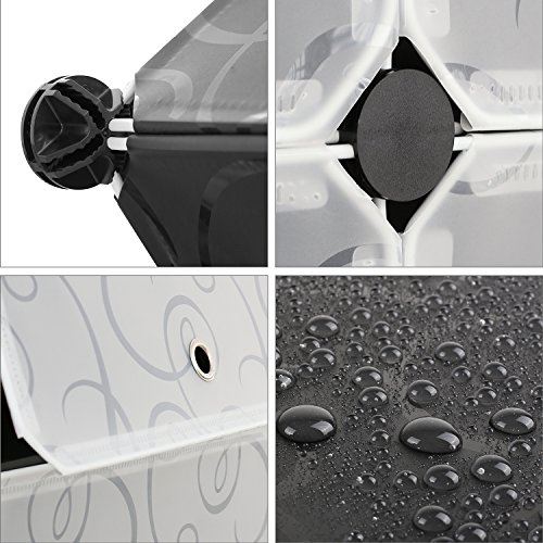 HOMFA Zapatero Modular Portátil Zapatero para 24 Pares Zapatos Organizador para Zapatos de 6 Niveles Negro 91x36x105cm