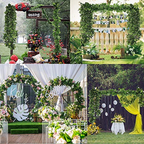 Homvik Plantas Hiedras Enredaderas Artificiales 24Pcsx2.2m Plantas Colgantes Artificiales Guirnalda para Decoración Exterior Boda Hogar Seto Jardín Escalera Ventana Balcón Valla Mesa Fiesta Interior