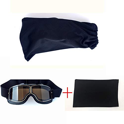 HONCENMAX Gafas de Moto Retro Vintage Gafas de Protección Gafas, Estilo Vintage, para Deportes Aire Libre - Retro Gafas Moto Mascara Vintage Scooter Gafas