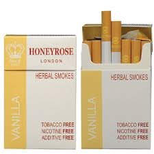 Honeyrose Sabor Vainilla Libre De Nicotina Tabaco Gratis De Hierbas Cigarros Paquete De 20