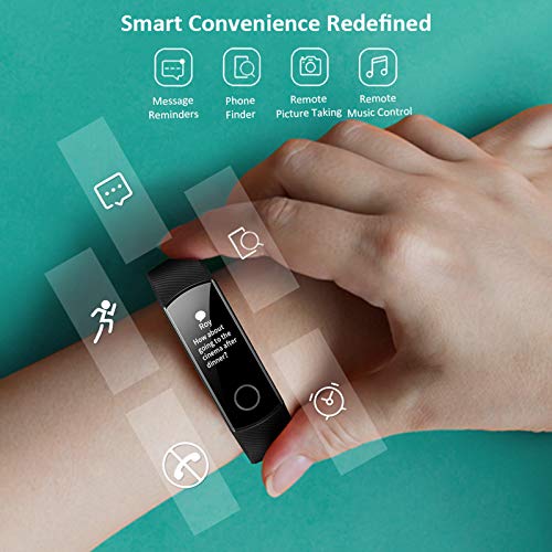 HONOR Band 5 Pulsera Actividad Inteligente Pulsera de Actividad con Pulsómetro SpO2 Sueño Podómetro Monitor de Actividad Deportiva Ritmo Impermeable IP68 Fitness Tracker Smartwatch para Mujer Hombre