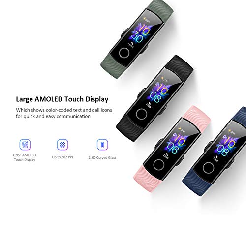 HONOR Band 5 smartwatch,Pulsera de Actividad Inteligente Reloj Impermeable IP68 con Pulsómetro,Monitor de Actividad Deportiva, Fitness Tracker con Podómetro Verde (Versión Global)