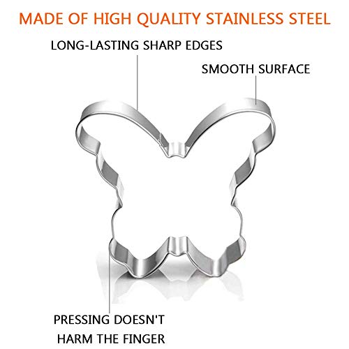 Hook 12 Galletas Moldes Pascua, Cortapastas Acero Inoxidable para Pastel, Cookie, Fondant, Polluelos, Conejos, Zanahorias, Mariposas, Huevos, Regalo Ideal de Pascua y Galletas de Pascua.